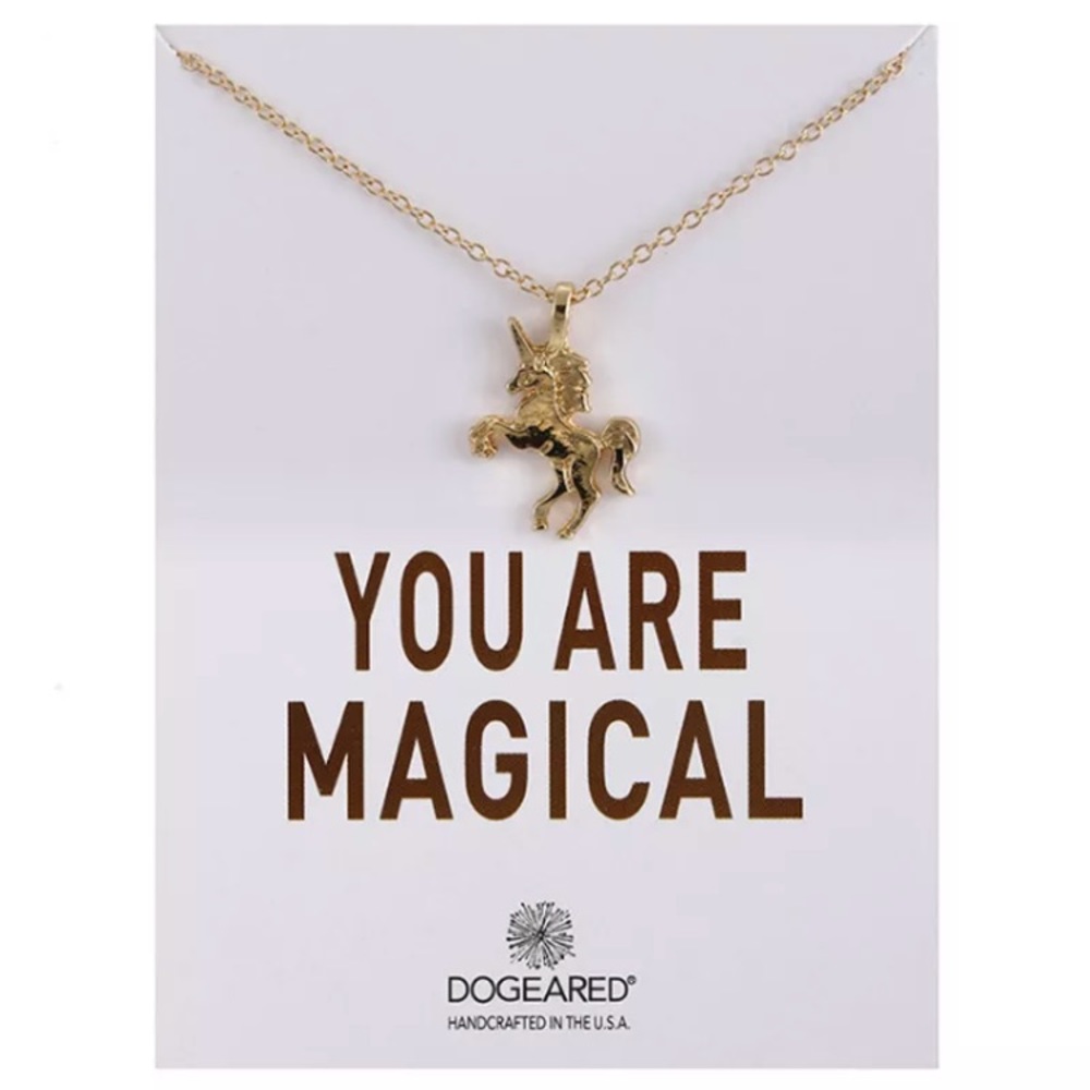 "Sara" magic unicorn 🦄 💕 Gold Necklace Dainty